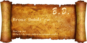 Brosz Debóra névjegykártya
